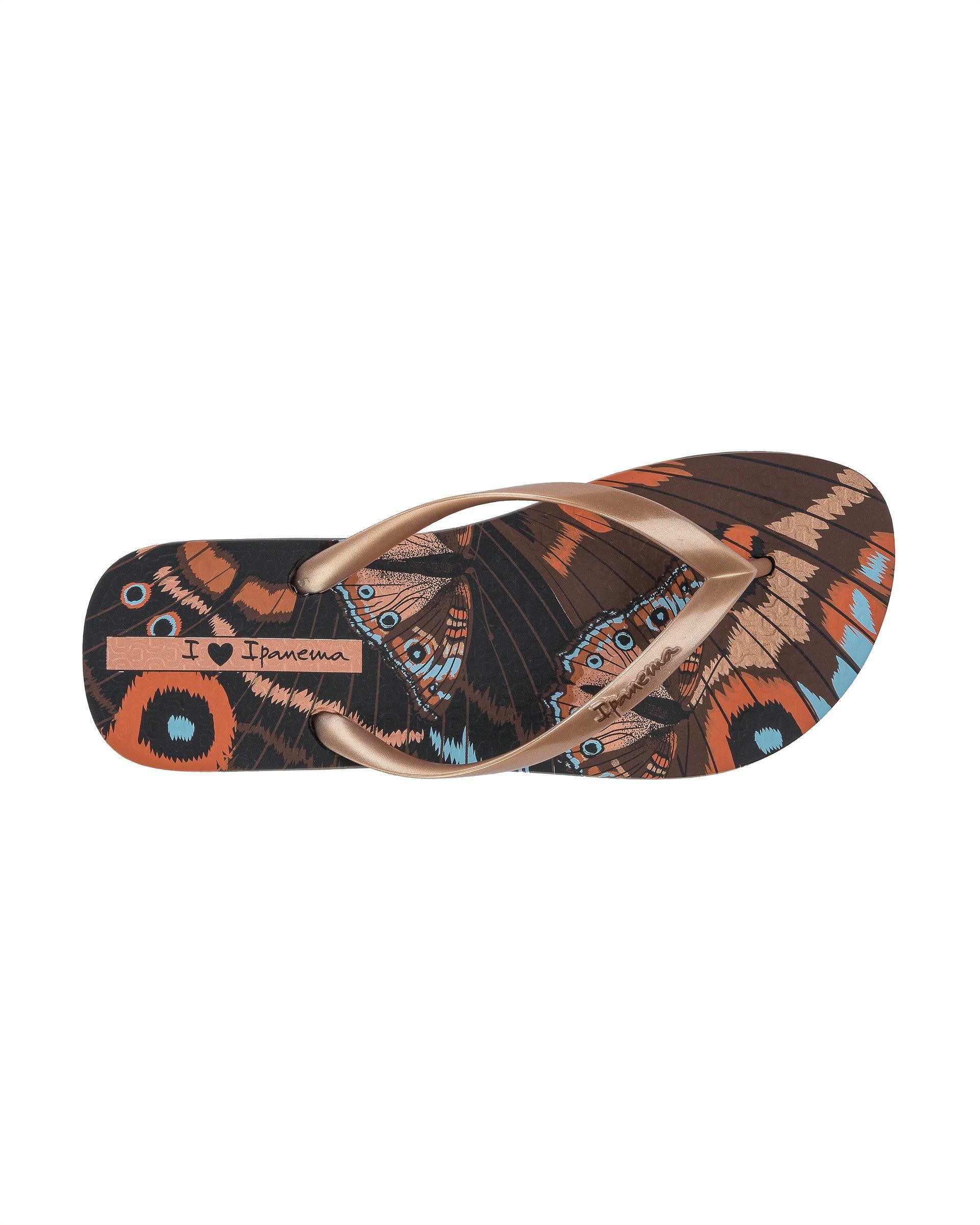 Japonki Damskie Ipanema Animal Print Brązowe Metal Różowe | VGUWIT-218