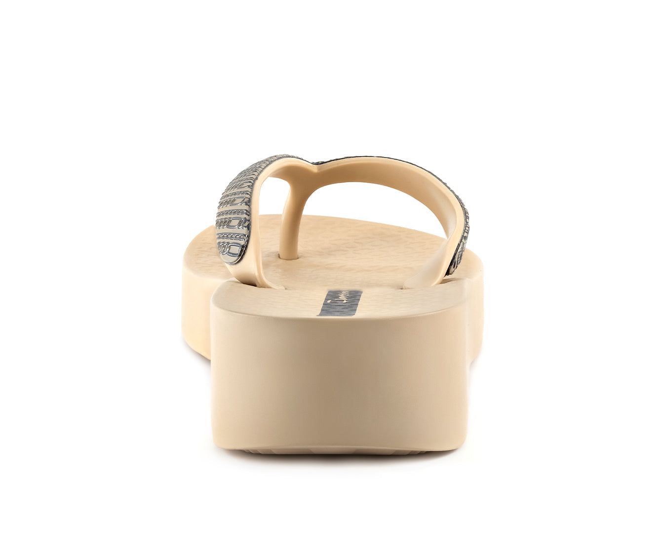 Japonki Damskie Ipanema Mesh Beżowe Srebrne | RWJQFS-895