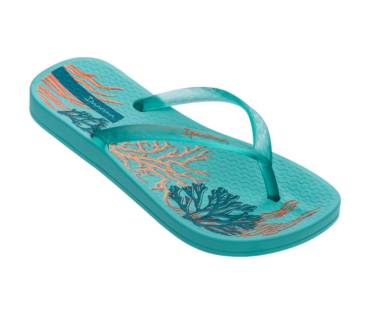 Japonki Dziecięce Ipanema Ana Glossy Niebieskie Niebieskie Pomarańczowe | OTNWGC-803