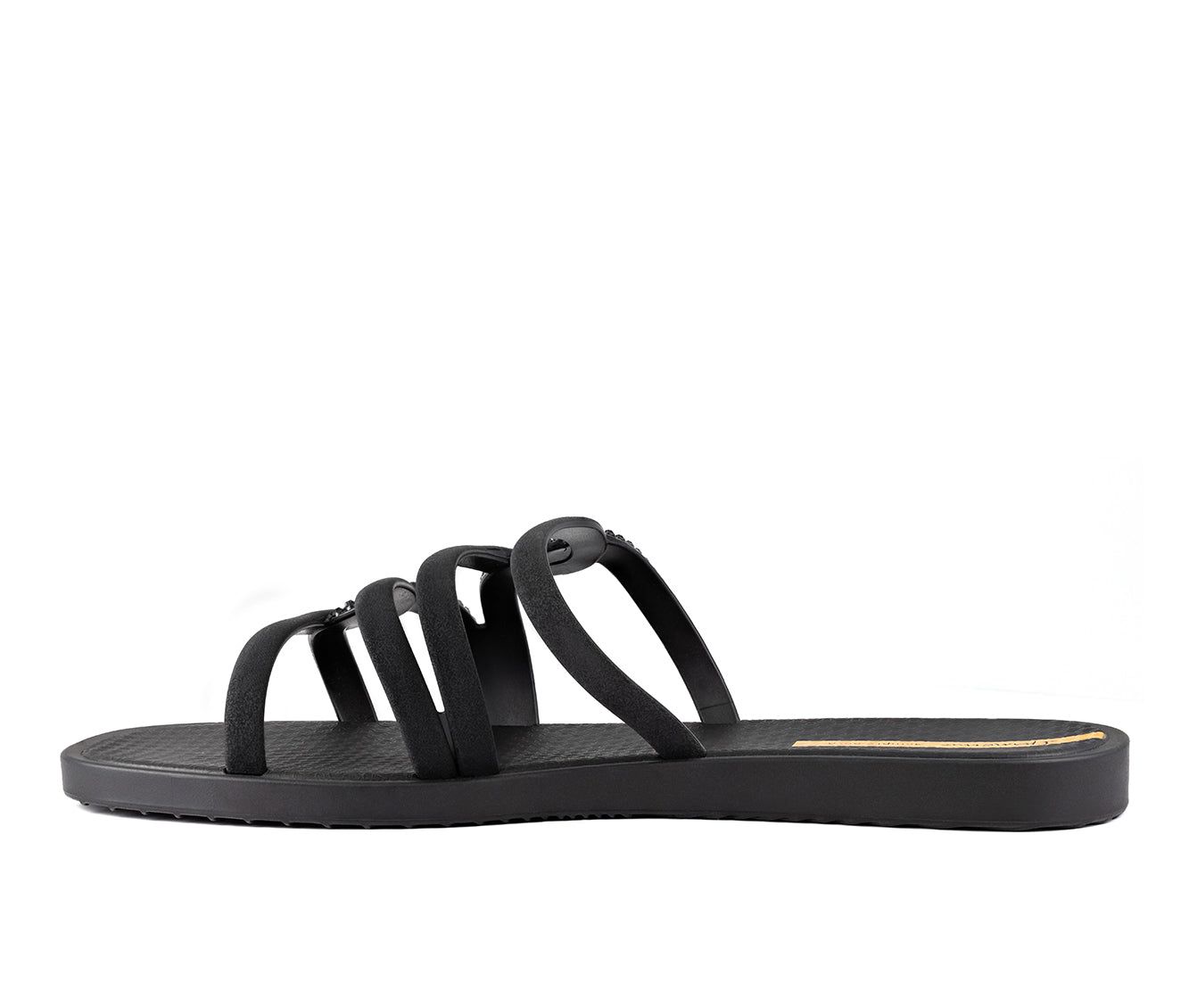 Klapki Damskie Ipanema Solar Slide Czarne | VYABTN-826