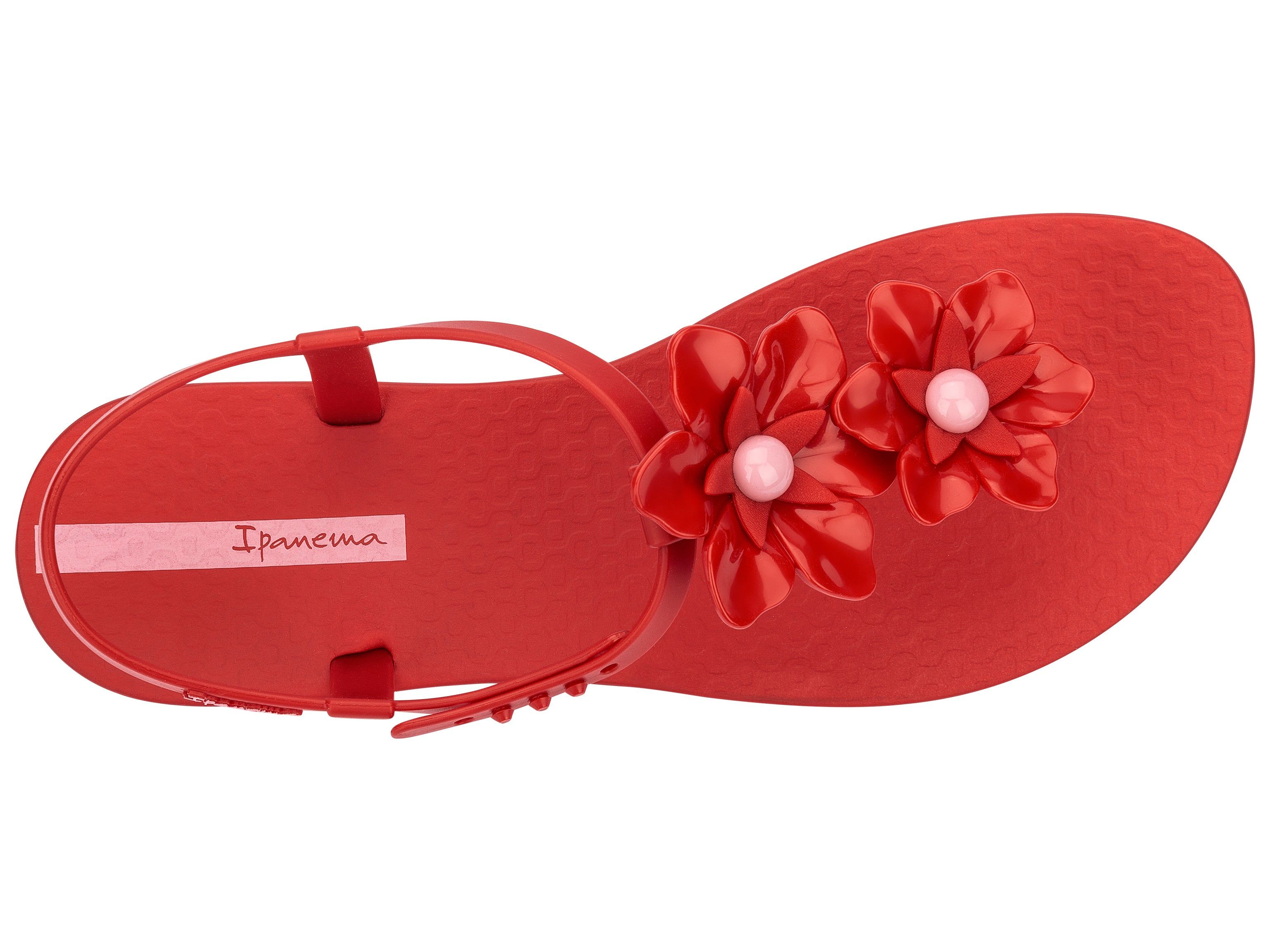 Sandały Damskie Ipanema Duo Flowers Czerwone Różowe | RNGKQW-248