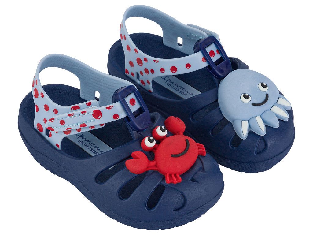 Sandały Niemowlęce Ipanema Summer Niebieskie Głęboka Niebieskie Czerwone | WEYBHQ-426